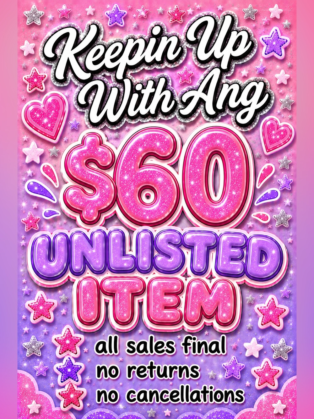 $60 & Up Unlisted Item (2)